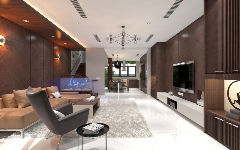 Ghế sofa góc da thật đẹp